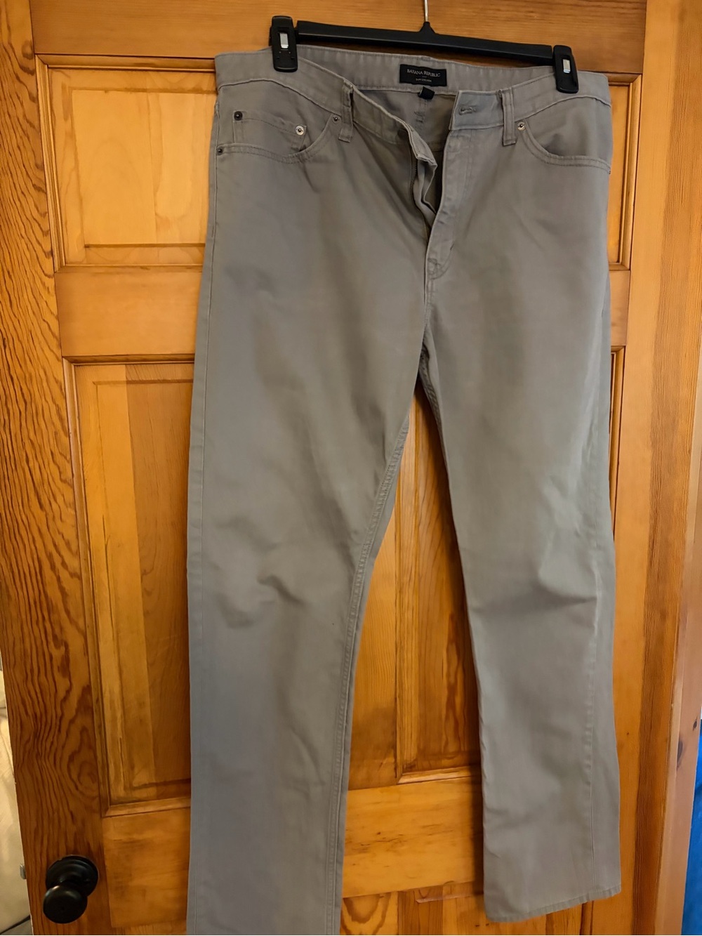 Banana Republic Men's Gray Straight-Leg Pants